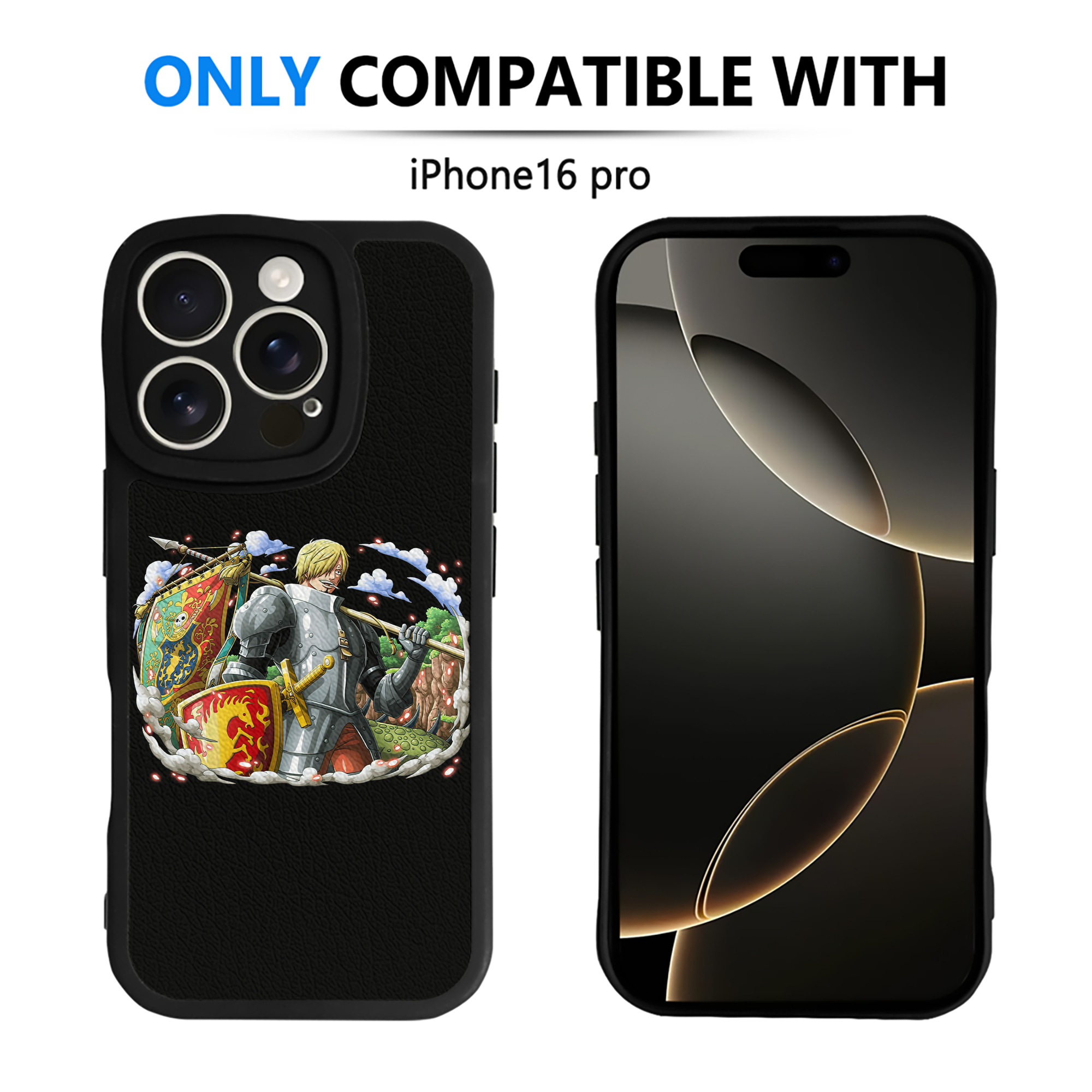 （画像用） ワンピース サンジ ONE PIECE Sanji 【iPhone 16シリーズ対応】シリコンスマホケース（レザー調） 材質：シリコン
